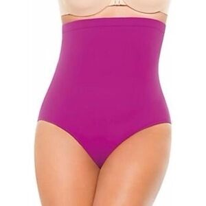 SPANX Core High Rise Bottom Swimwear 1366 Berry Bathing Suit Size 10 NWT